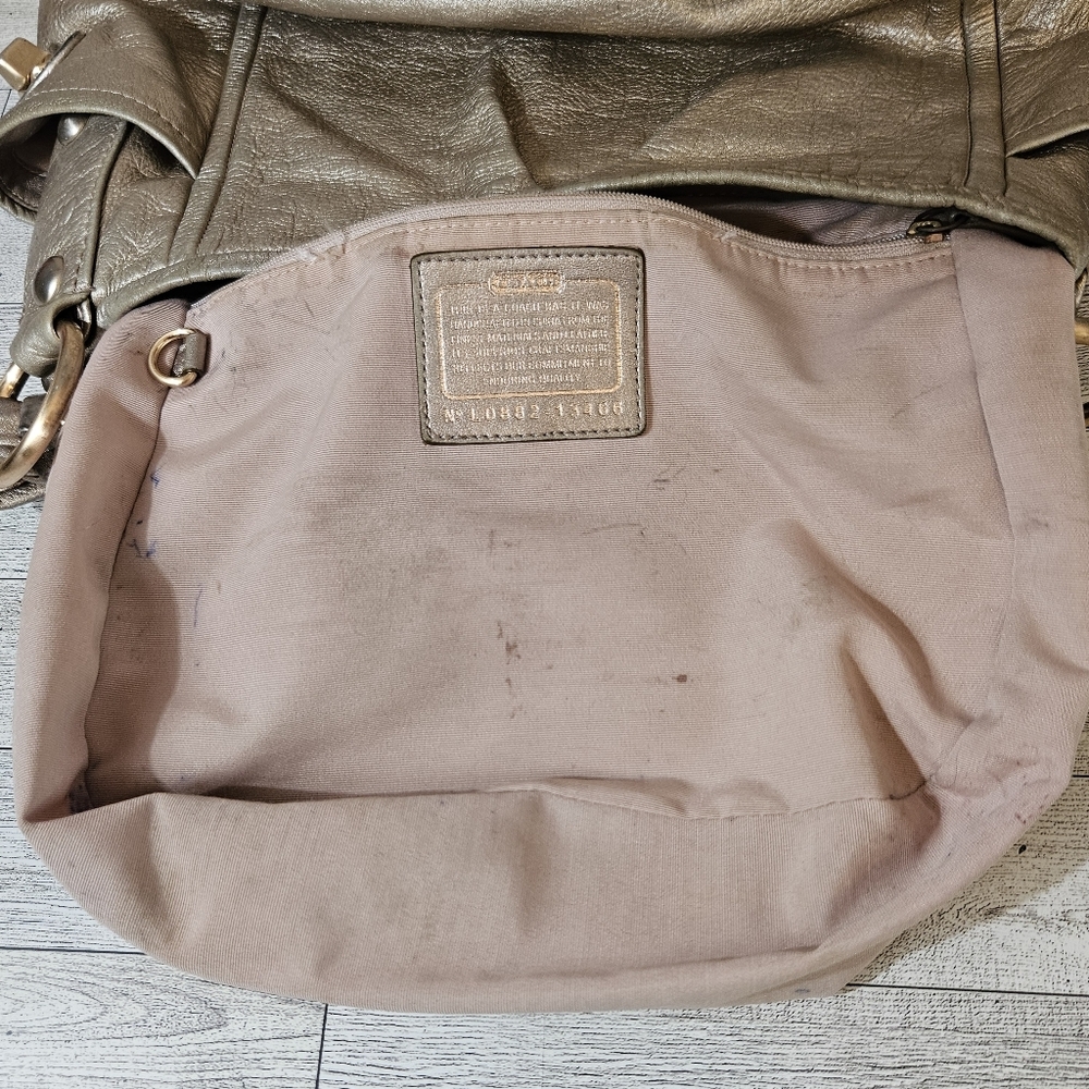 Coach Limited Release Parker Metallic Leather Shoulder Bag Purse LO882-13466 - Picture 9 of 16